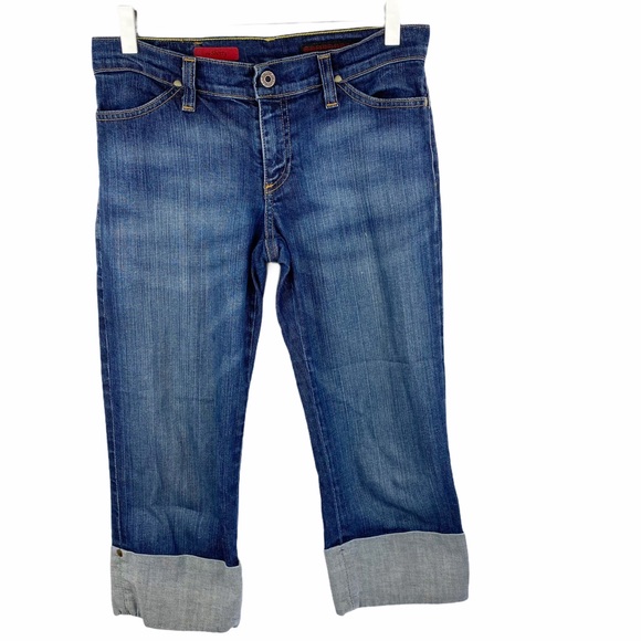 Adriano Goldschmied AG The Shorty Cropped Cuffed Jeans Size 27 - Picture 4 of 11